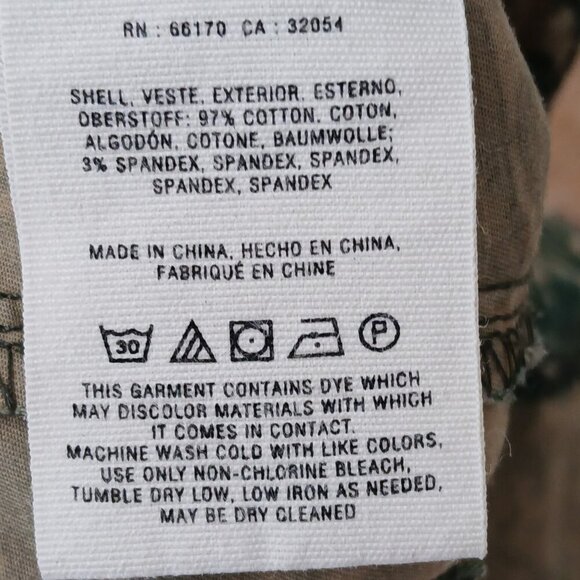 Anthropologie Hei Hei Sylvan Green Floral Camouflage Stretch Cargo Pants Size 29 - Picture 9 of 9